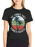 Summer Vibes Palm Tree Graphic T-Shirt product image 1