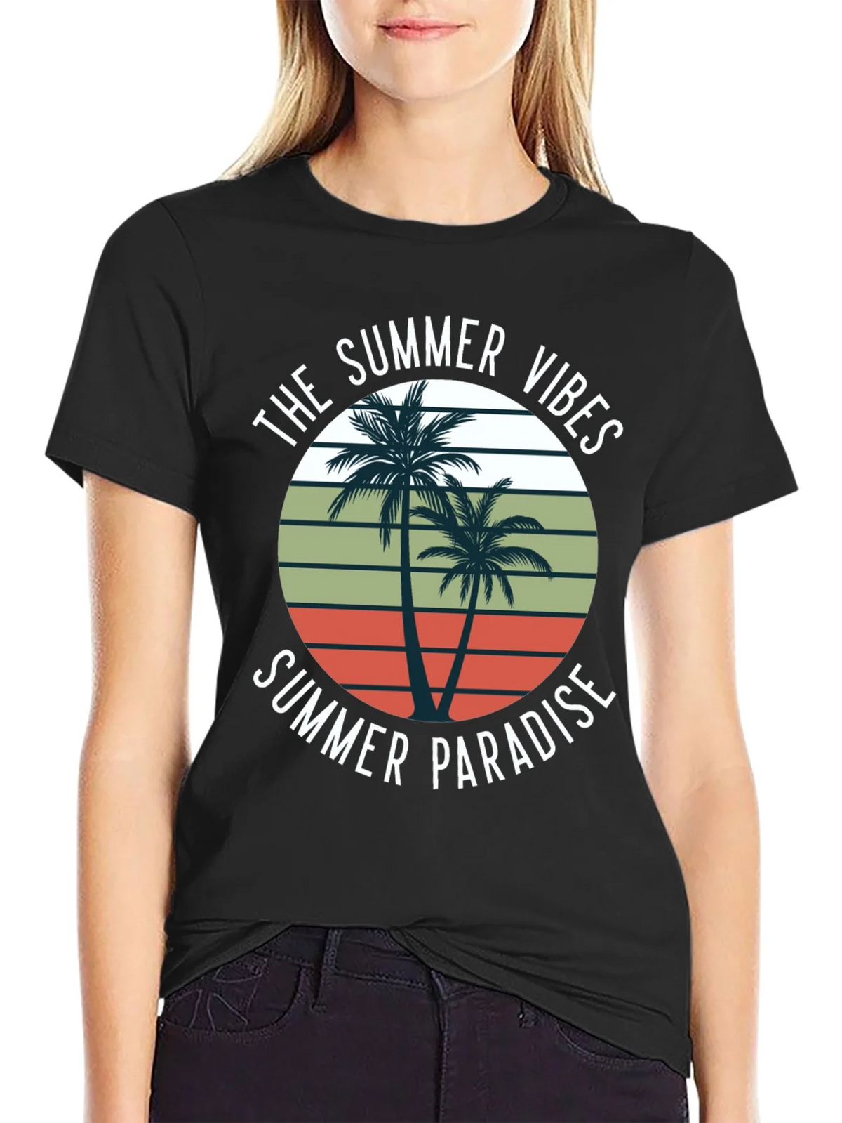 Summer Vibes Palm Tree Graphic T-Shirt product image 1