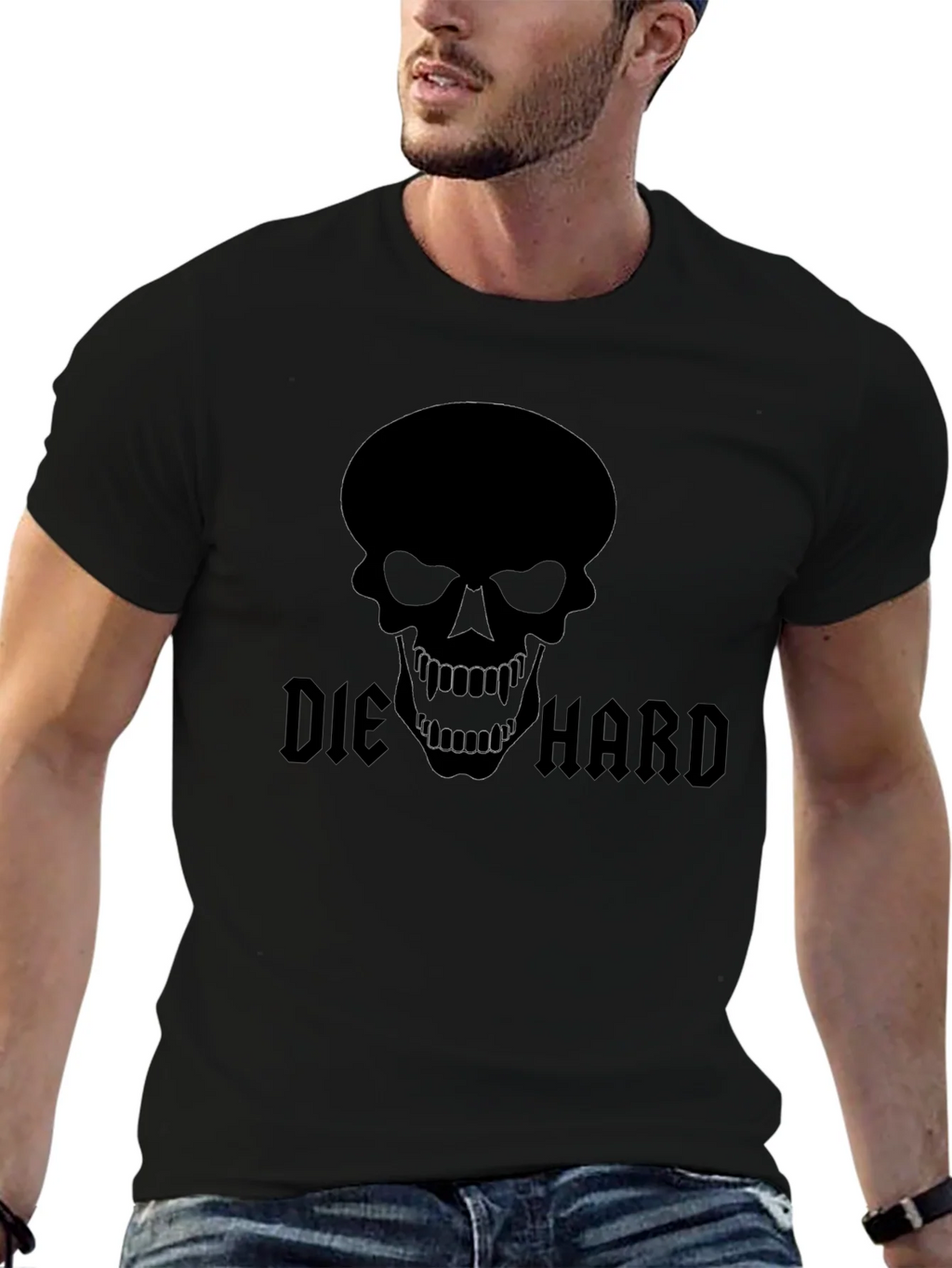 Die Hard Skull Black T-Shirt product image 6