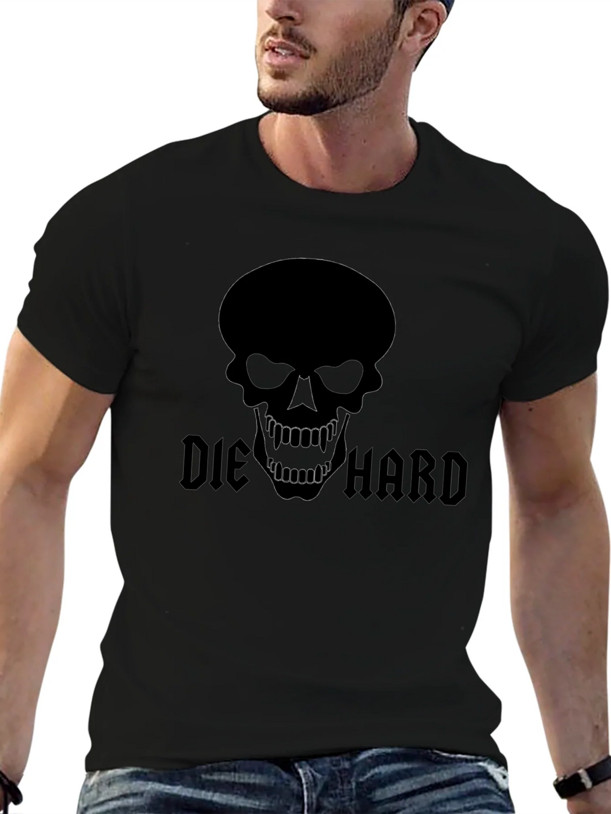 Die Hard Skull Black T-Shirt product image 6