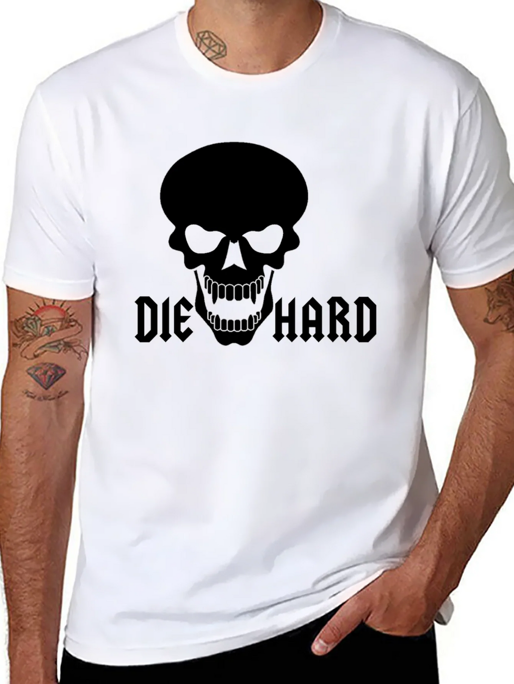 Die Hard Skull Black T-Shirt product image 7