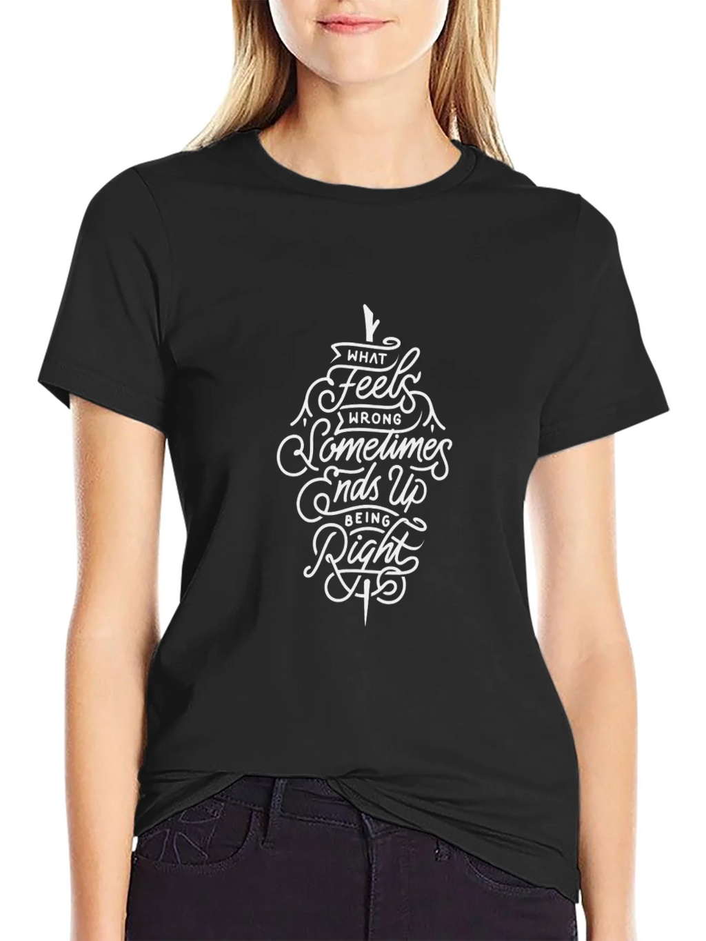 Inspirational Quote Graphic Black T-Shirt product image 2
