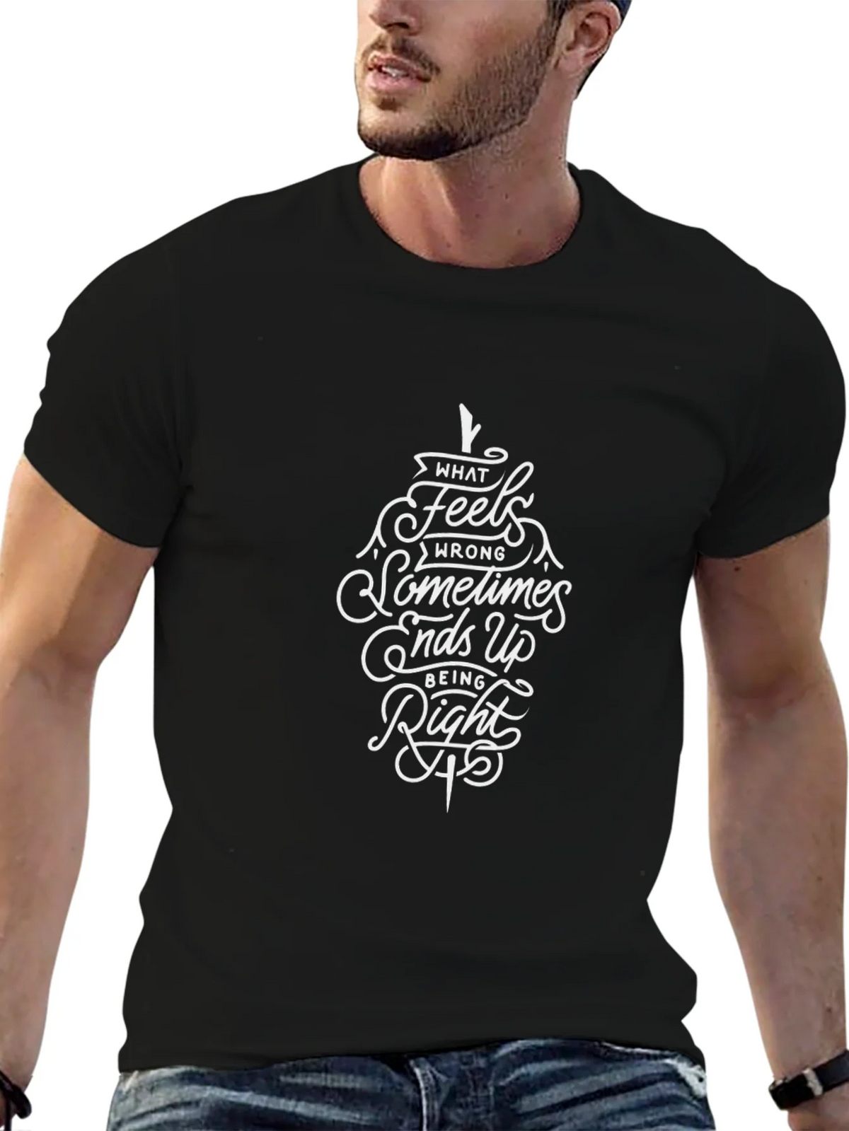 Inspirational Quote Graphic Black T-Shirt product image 6