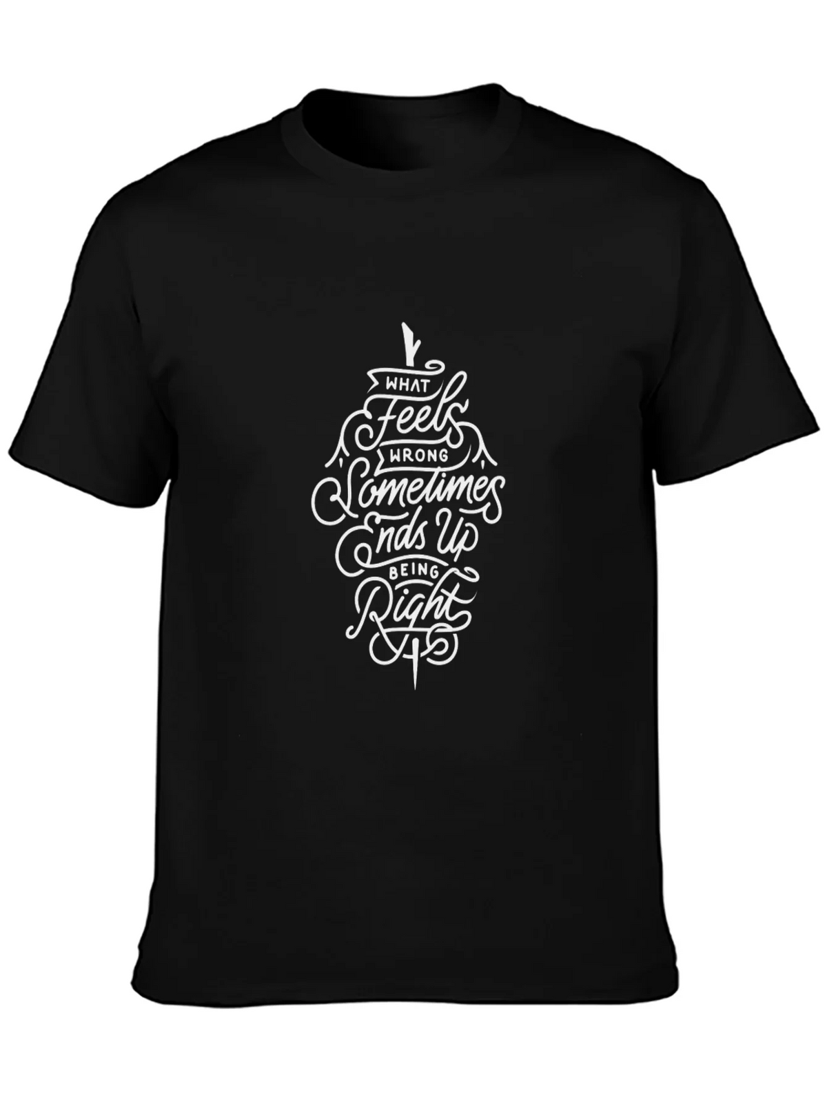 Inspirational Quote Graphic Black T-Shirt product image 3