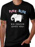 Pink or Blue Big Cousin Loves You T-Shirt product image 1