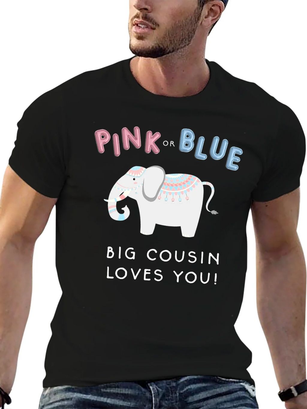 Pink or Blue Big Cousin Loves You T-Shirt product image 6