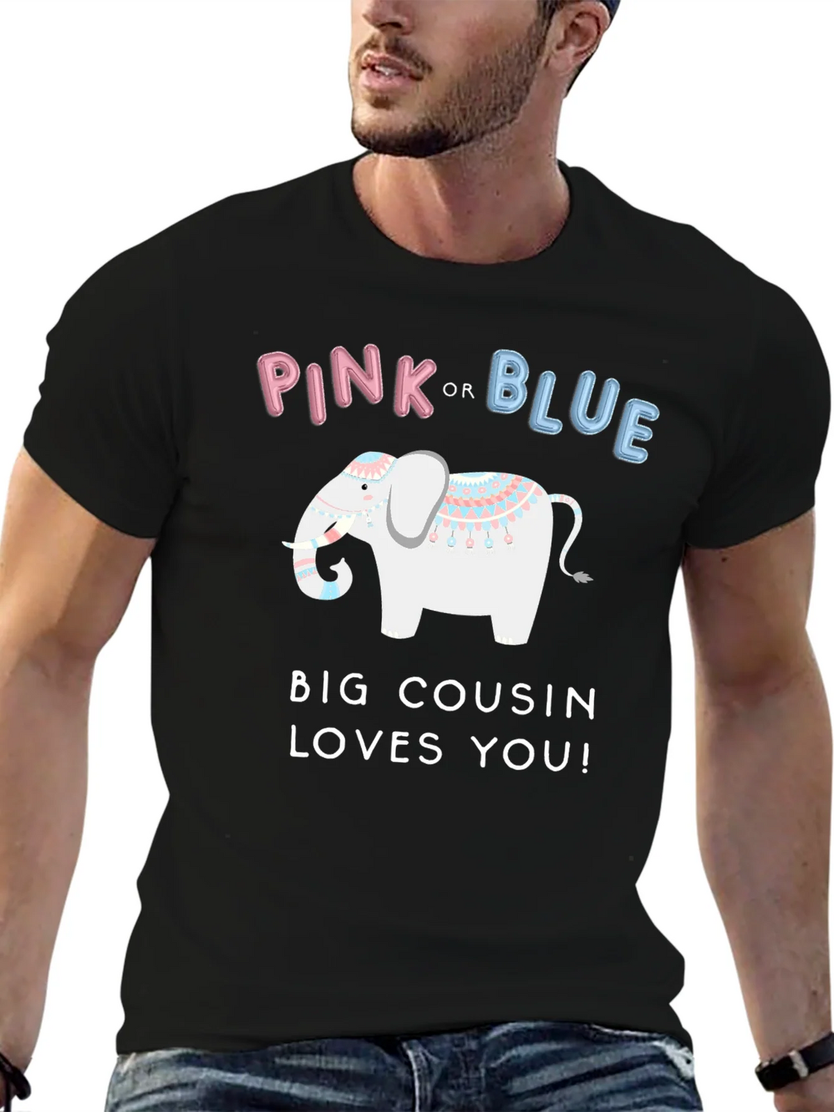 Pink or Blue Big Cousin Loves You T-Shirt product image 6