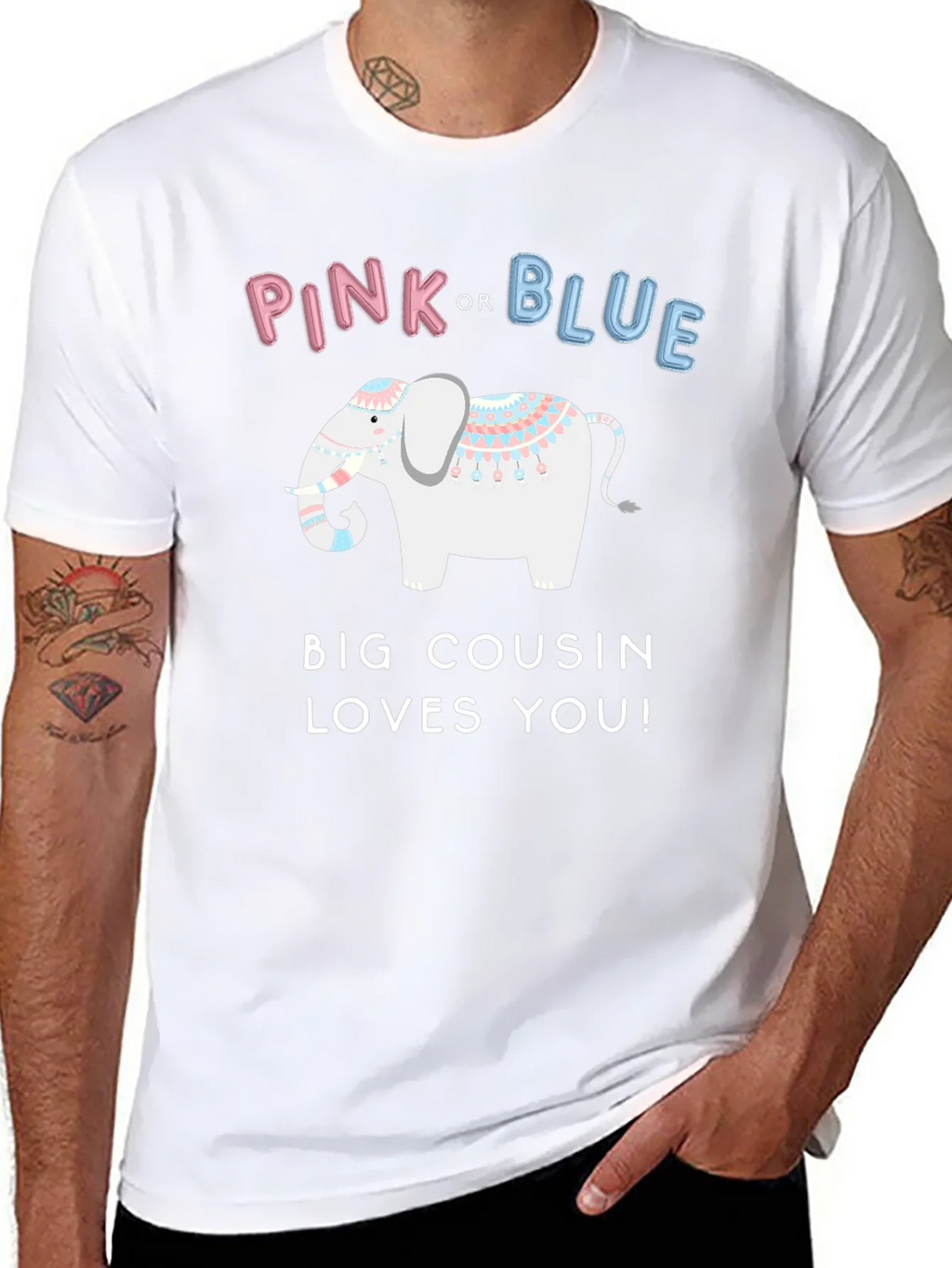Pink or Blue Big Cousin Loves You T-Shirt product image 7