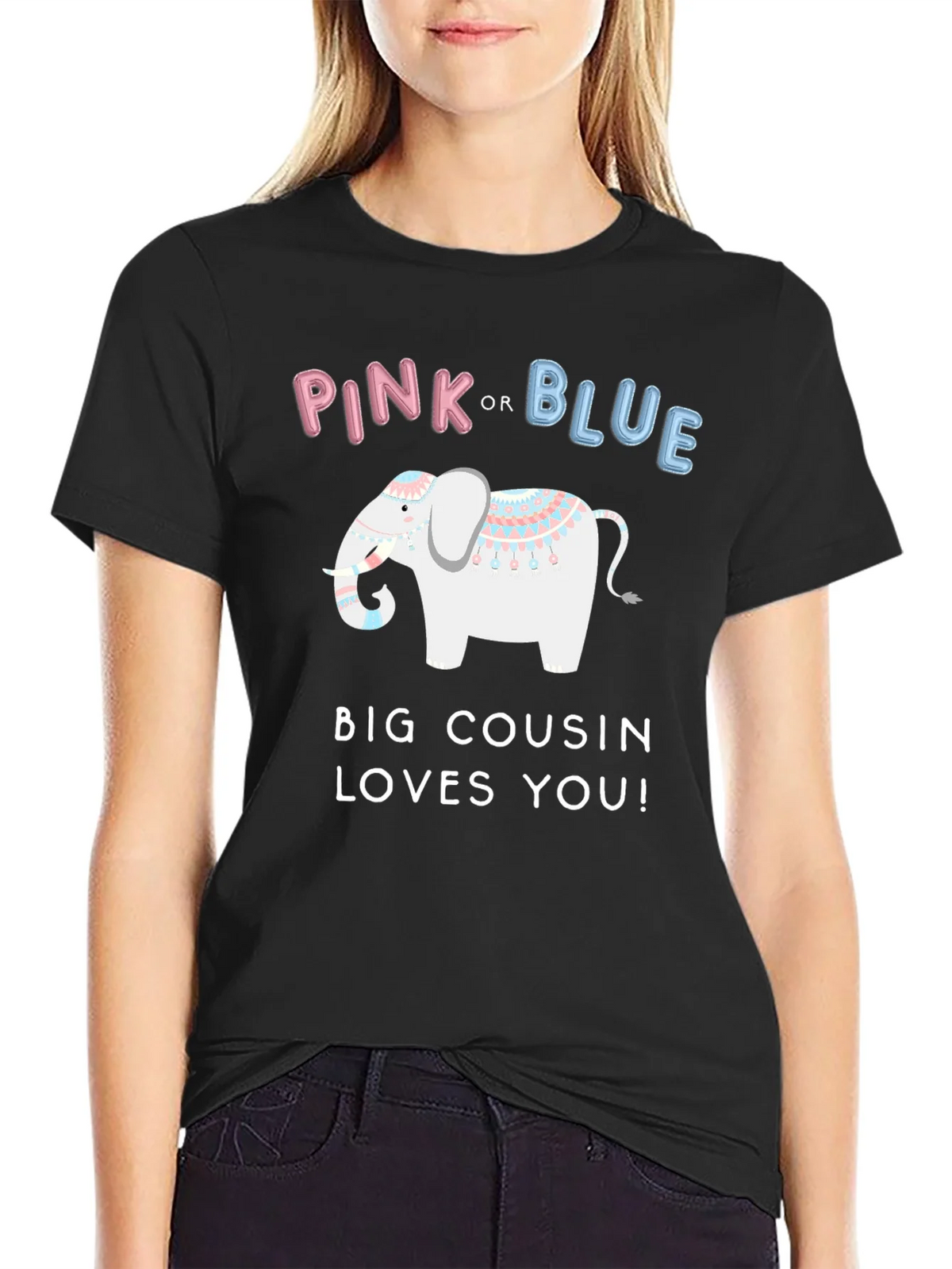 Pink or Blue Big Cousin Loves You T-Shirt product image 2
