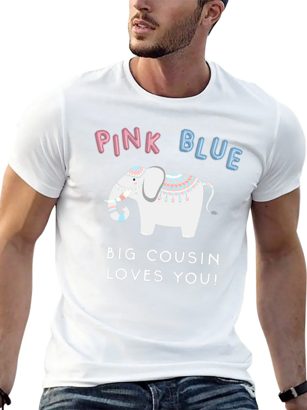 Pink or Blue Big Cousin Loves You T-Shirt product image 12