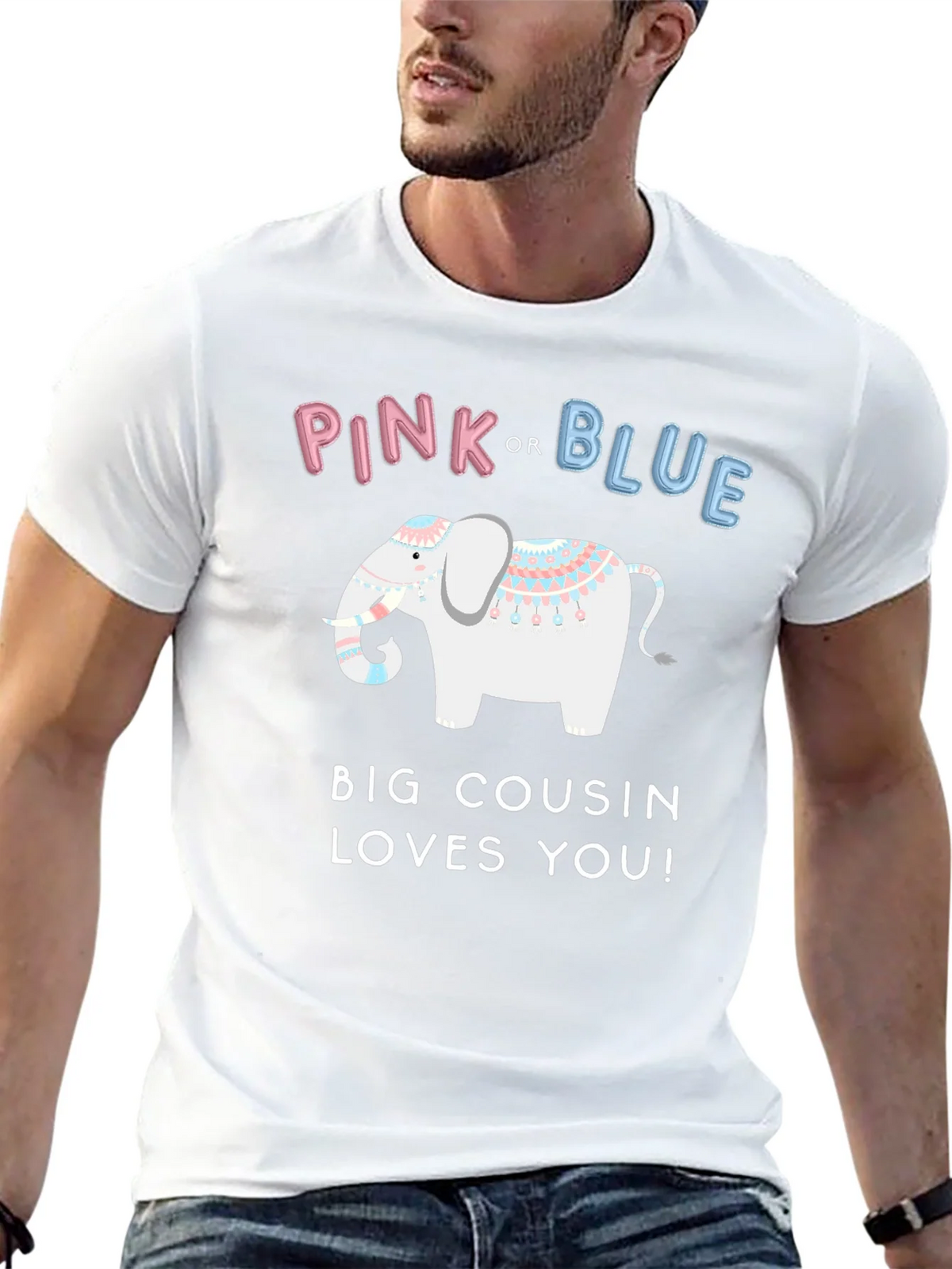 Pink or Blue Big Cousin Loves You T-Shirt product image 12