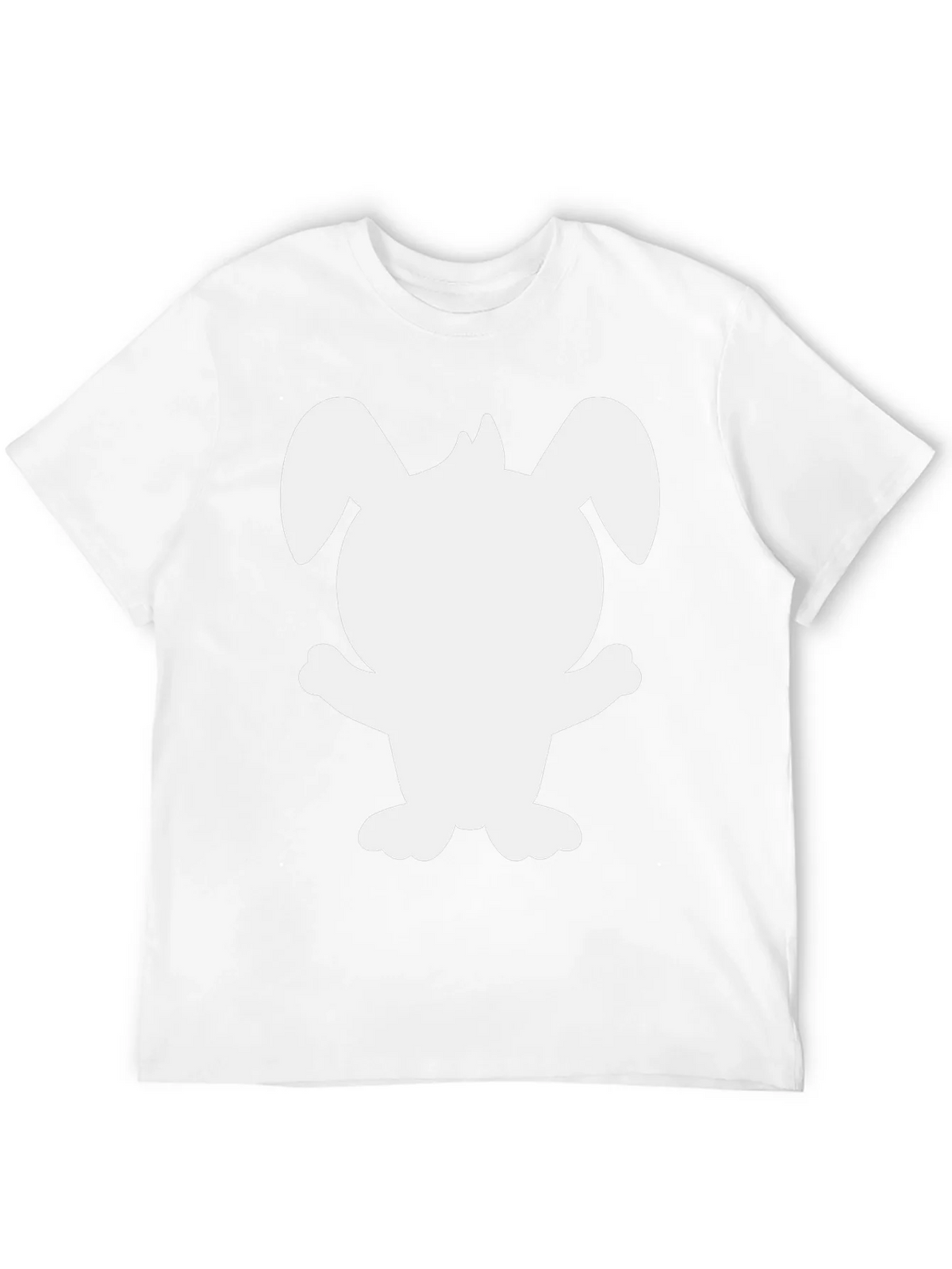 Cute Bunny Silhouette Black T-Shirt product image 11