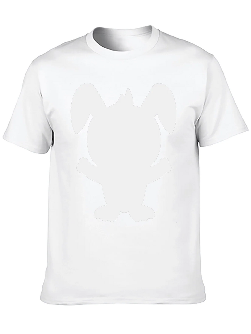 Cute Bunny Silhouette Black T-Shirt product image 9