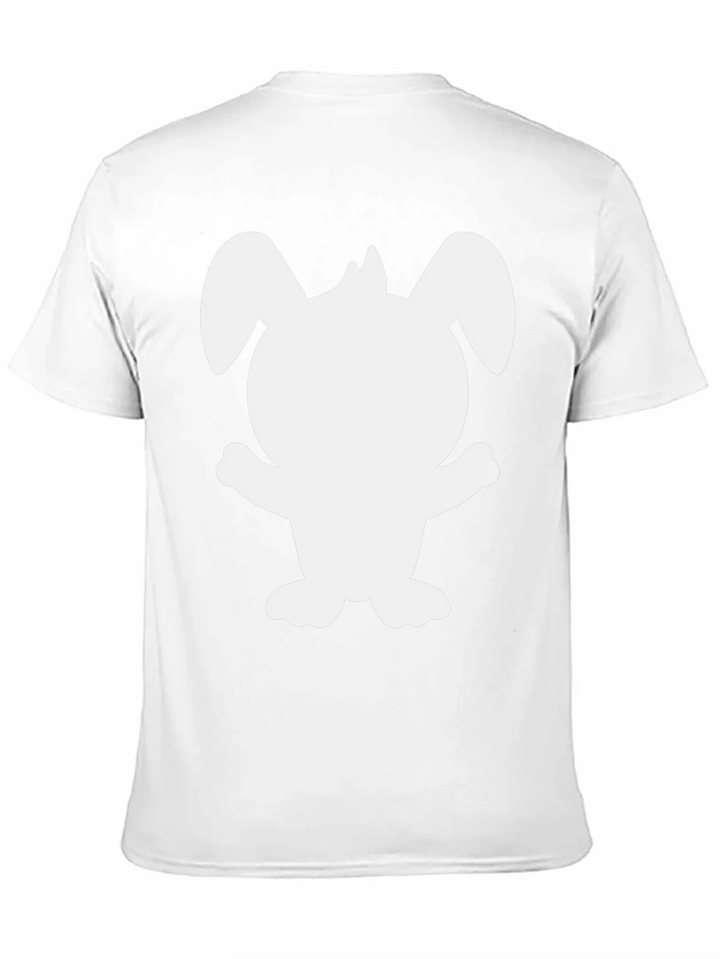 Cute Bunny Silhouette Black T-Shirt product image 10