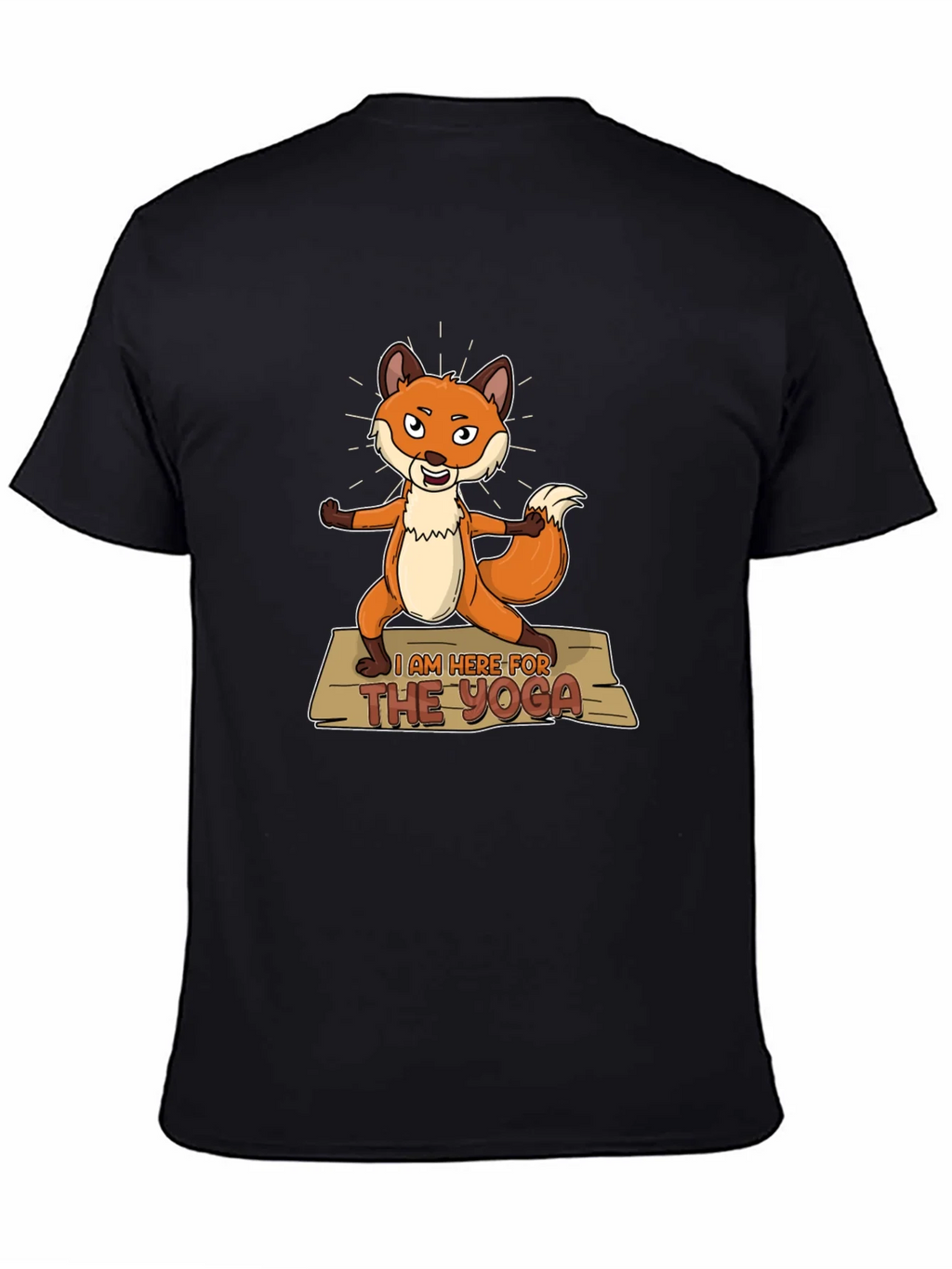 Funny Yoga Fox T-Shirt - Im Here for the Graphic Tee product image 4