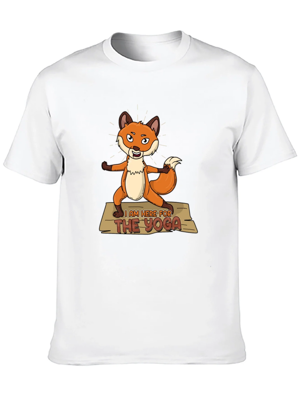 Funny Yoga Fox T-Shirt - Im Here for the Graphic Tee product image 9