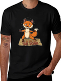 Funny Yoga Fox T-Shirt - Im Here for the Graphic Tee product image 1
