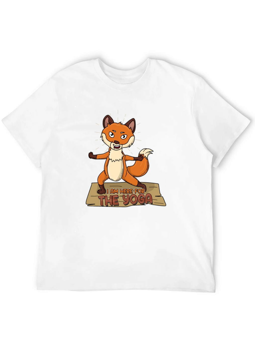Funny Yoga Fox T-Shirt - Im Here for the Graphic Tee product image 11