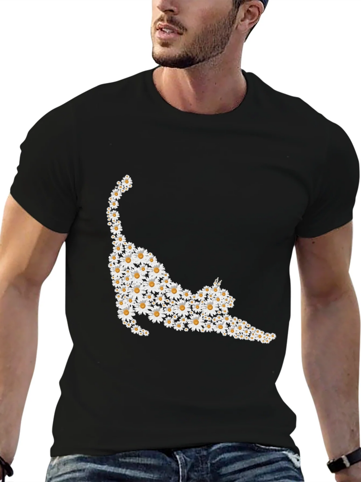 Daisy Cat T-Shirt - Floral Feline Tee product image 6