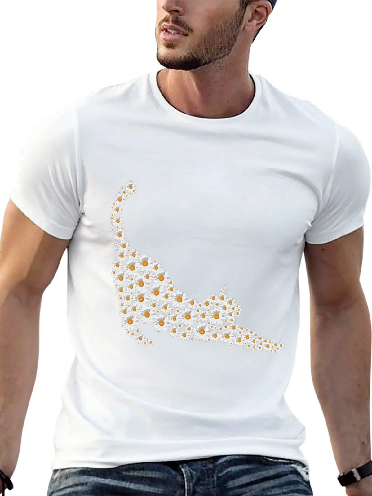 Daisy Cat T-Shirt - Floral Feline Tee product image 12