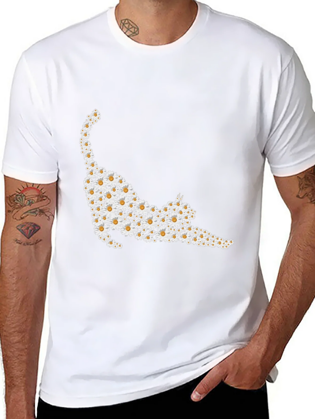 Daisy Cat T-Shirt - Floral Feline Tee product image 7