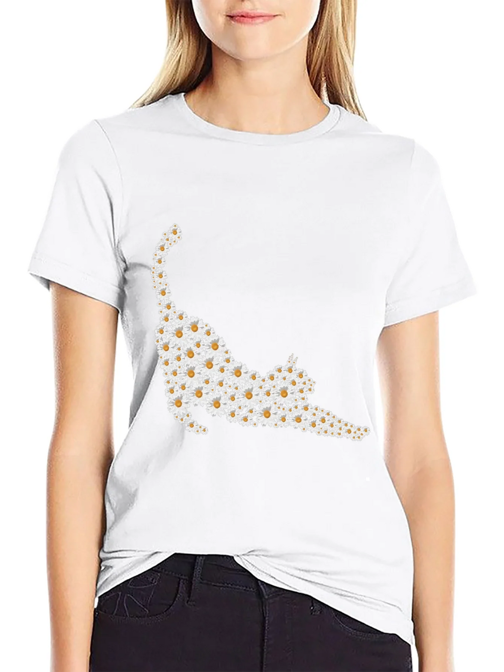 Daisy Cat T-Shirt - Floral Feline Tee product image 8