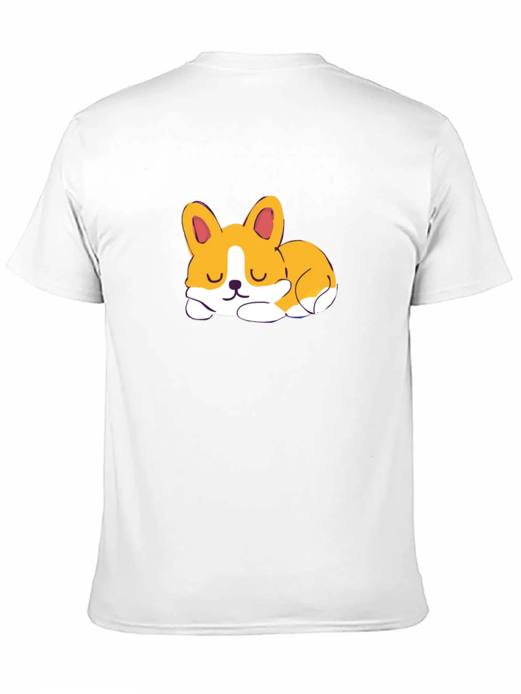 Cute Corgi Sleeping Graphic Black T-Shirt product image 10