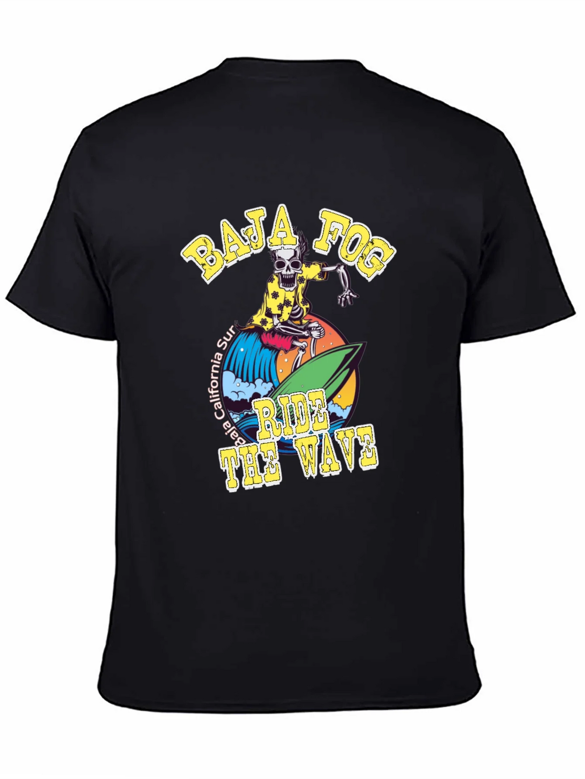 Baja Fog Skeleton Surfer Graphic T-Shirt product image 4