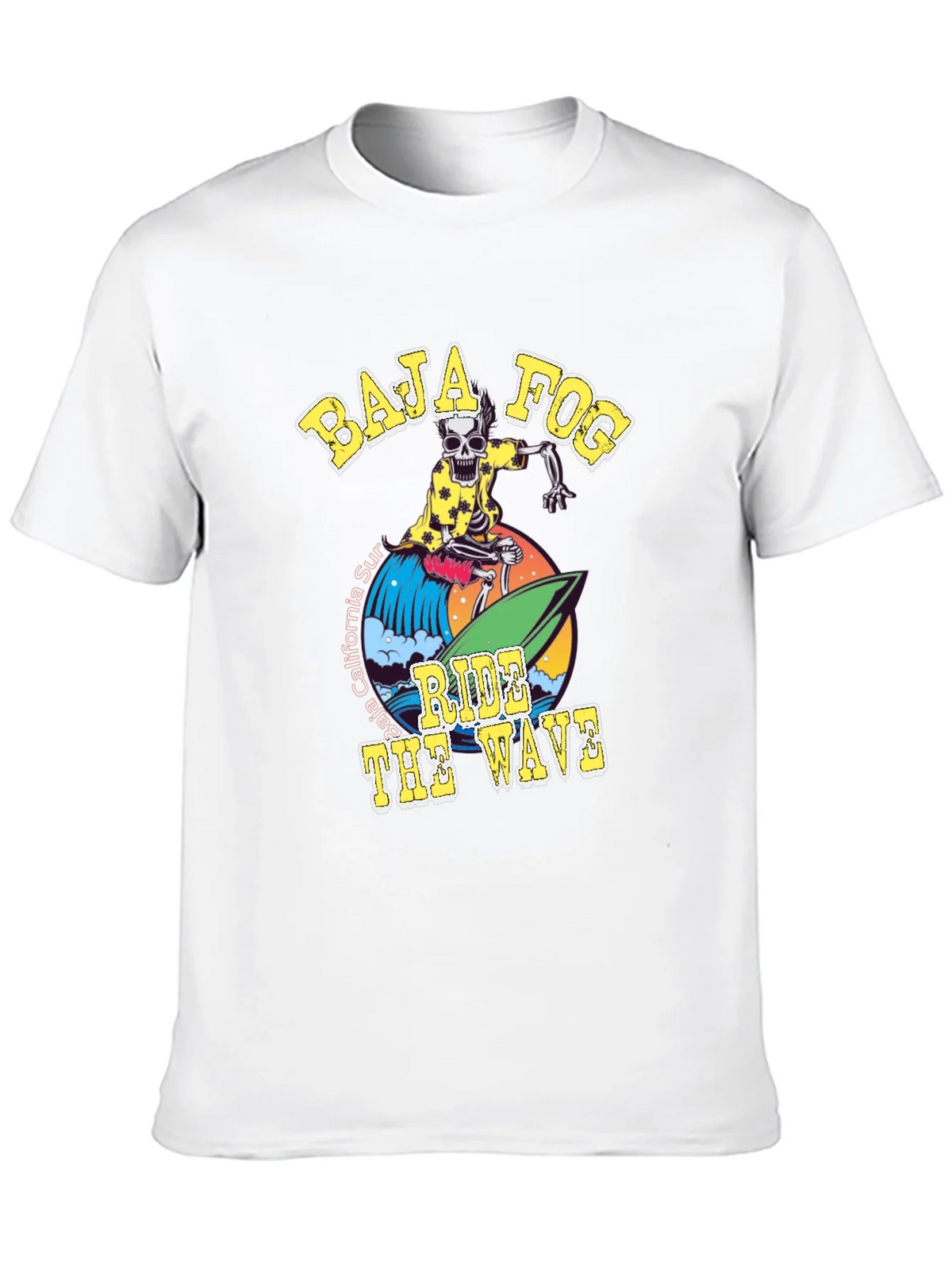 Baja Fog Skeleton Surfer Graphic T-Shirt product image 9
