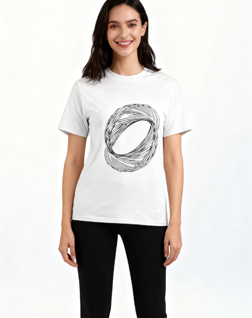 Abstract Circular Lines Art Graphic T-Shirt - 100% Cotton product image 8