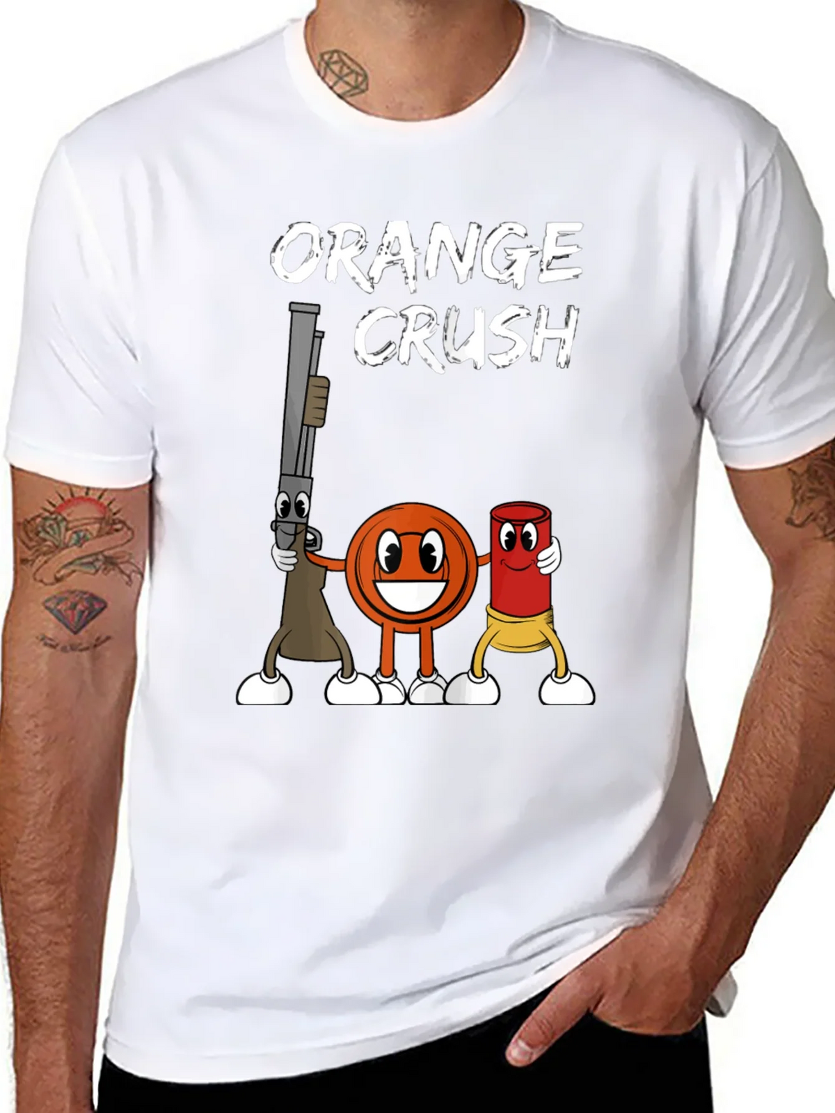 Orange Crush Clay Target Shooting T-Shirt product image 7