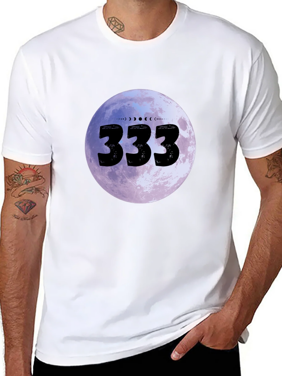333 Moon Phase Graphic Tee - Black product image 7