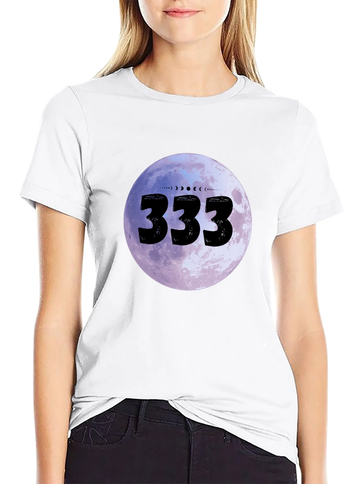 333 Moon Phase Graphic Tee - Black product image 8