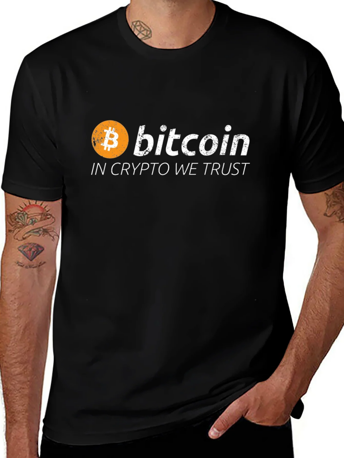 Bitcoin Crypto Trust Black Graphic Tee product image 1