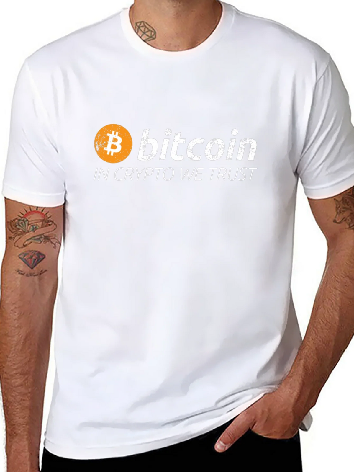 Bitcoin Crypto Trust Black Graphic Tee product image 7