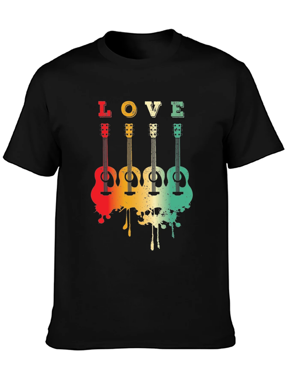 Love Guitar Tee - Retro Music Lover T-Shirt product image 3