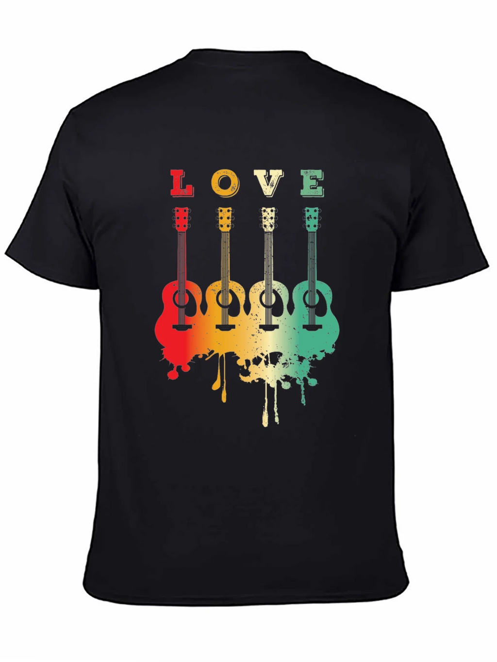 Love Guitar Tee - Retro Music Lover T-Shirt product image 4