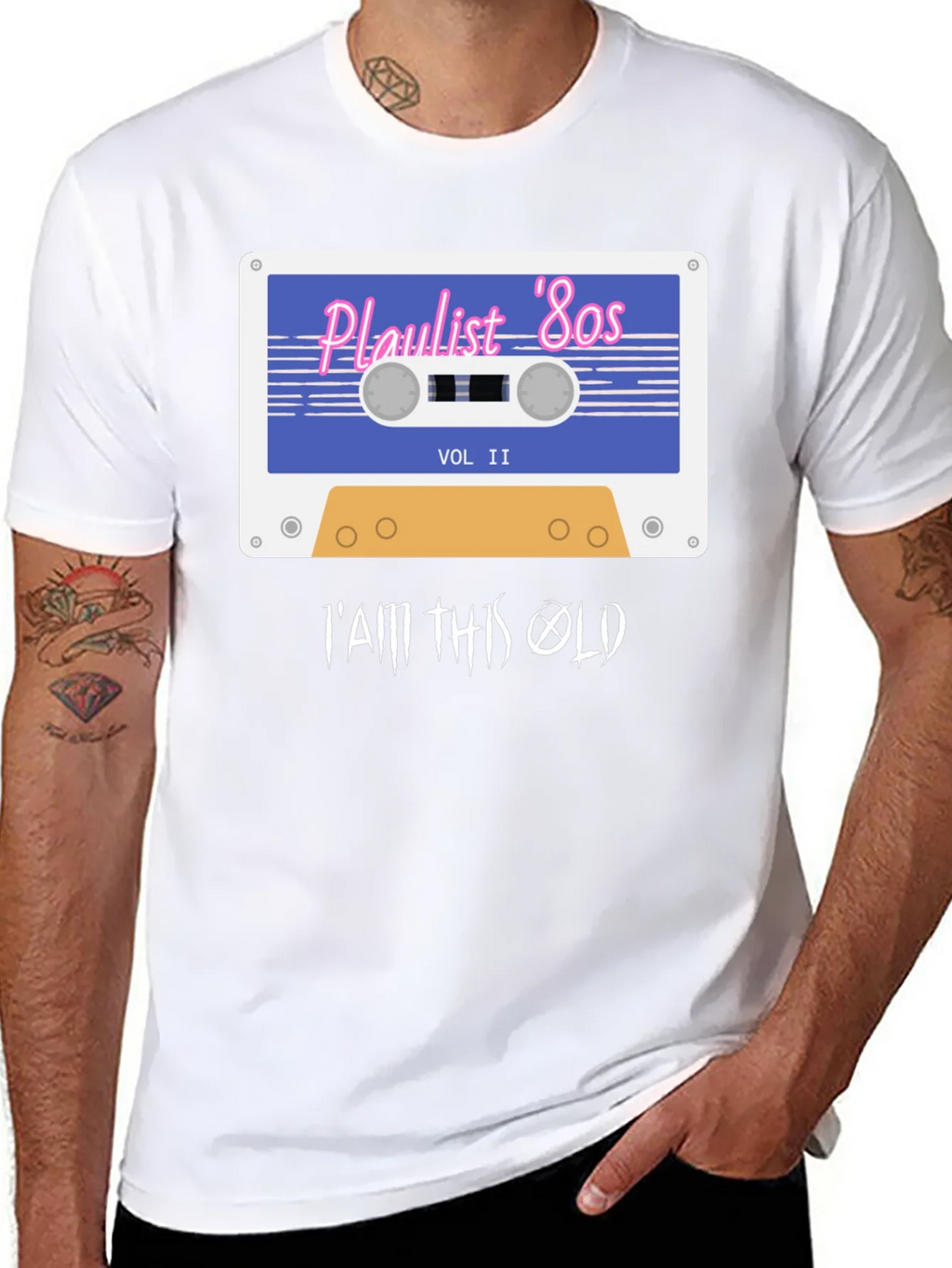 Playlist 80s Retro Cassette T-Shirt product image 7