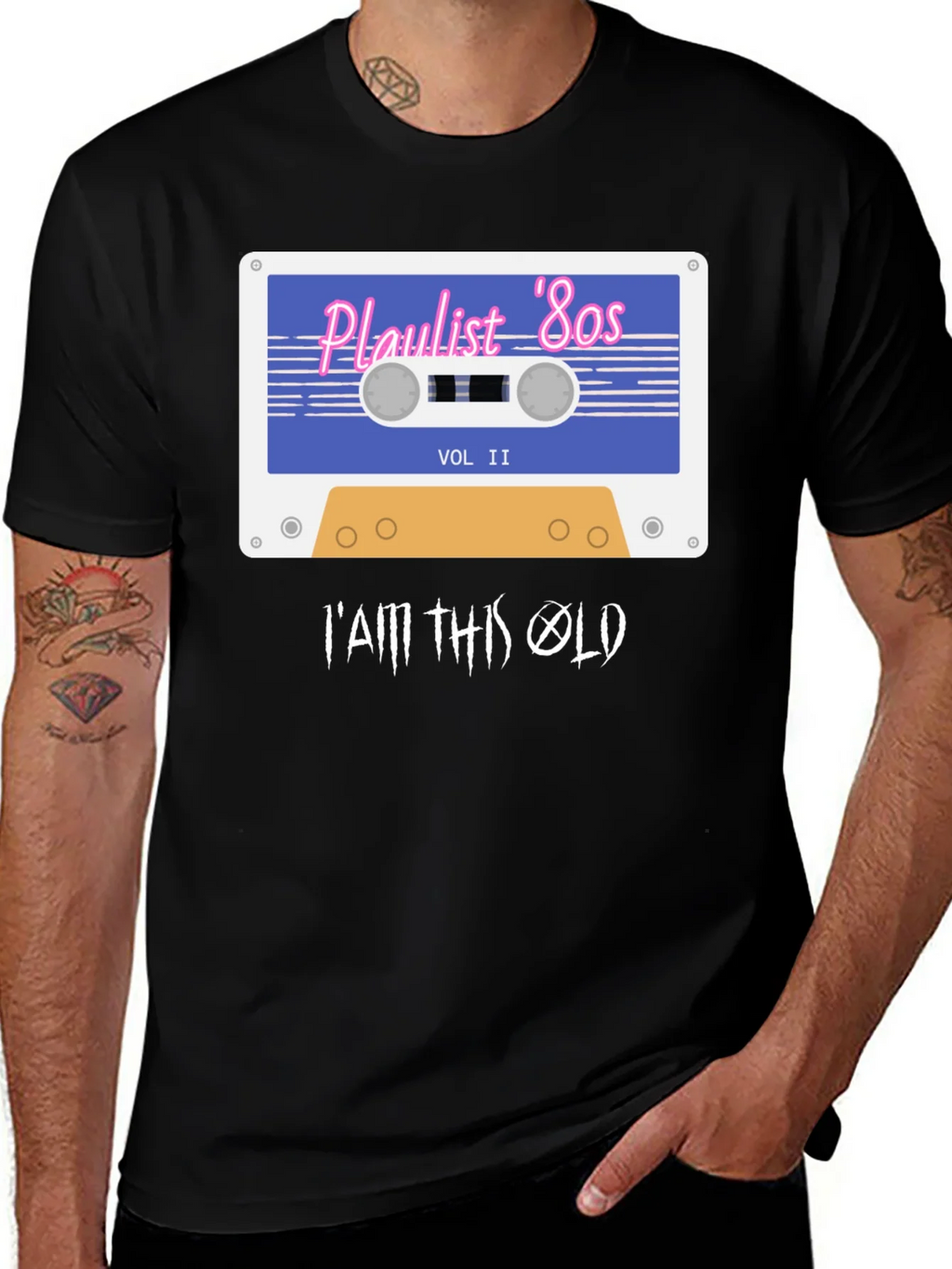 Playlist 80s Retro Cassette T-Shirt product image 1