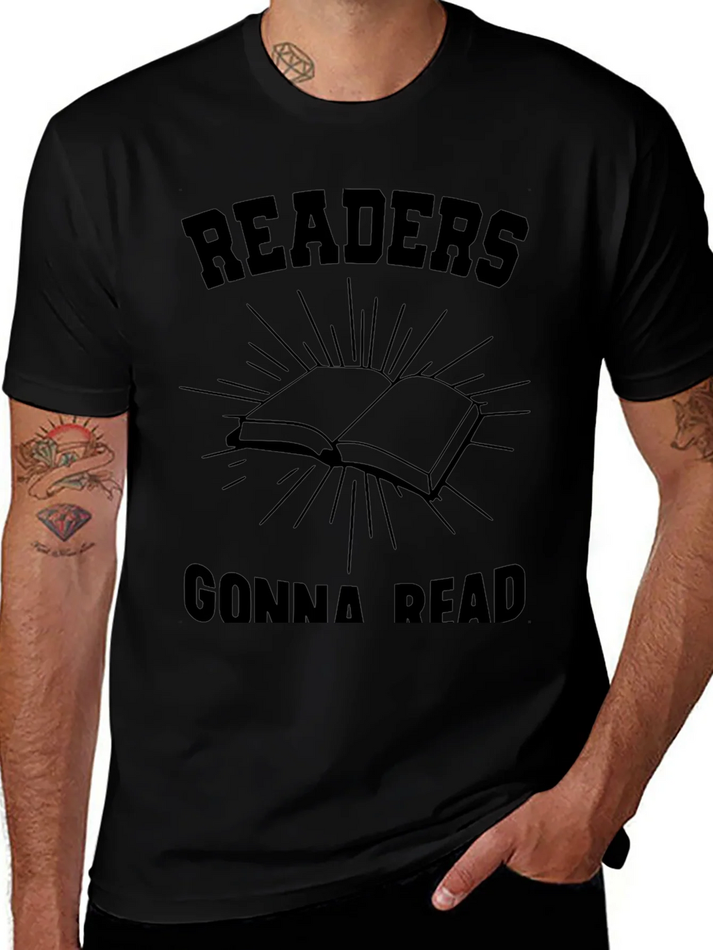 Readers Gonna Read Black Graphic Tee product image 1