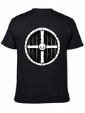 Viking Shield Graphic Tee - Black Cotton T-Shirt product image 1