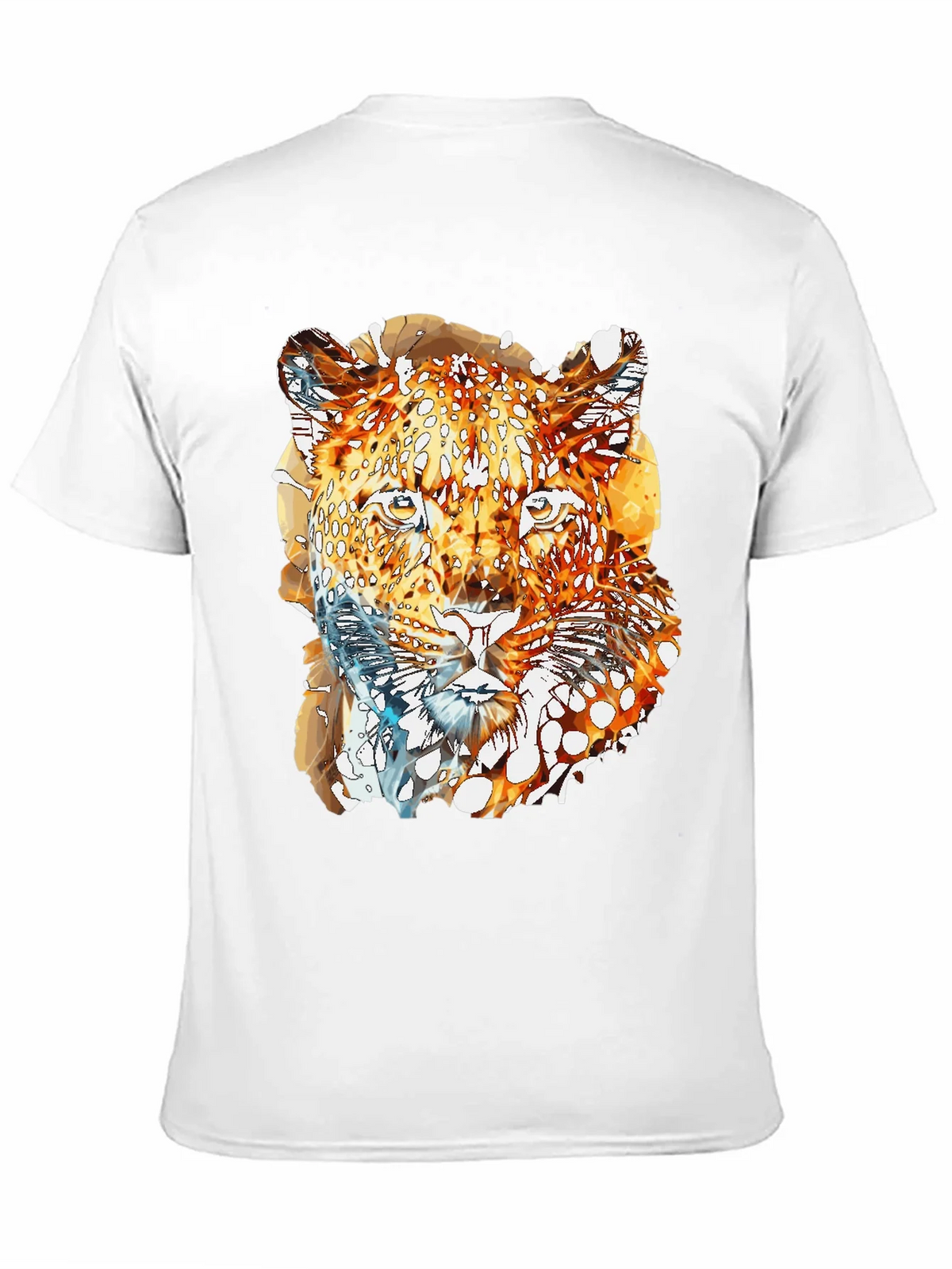 Abstract Leopard Graphic Print Mens Black T-Shirt product image 10