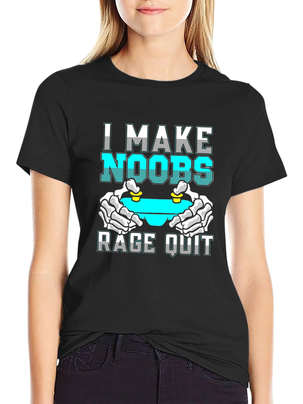 I Make Noobs Rage Quit T-Shirt Gamer Gift product image 2