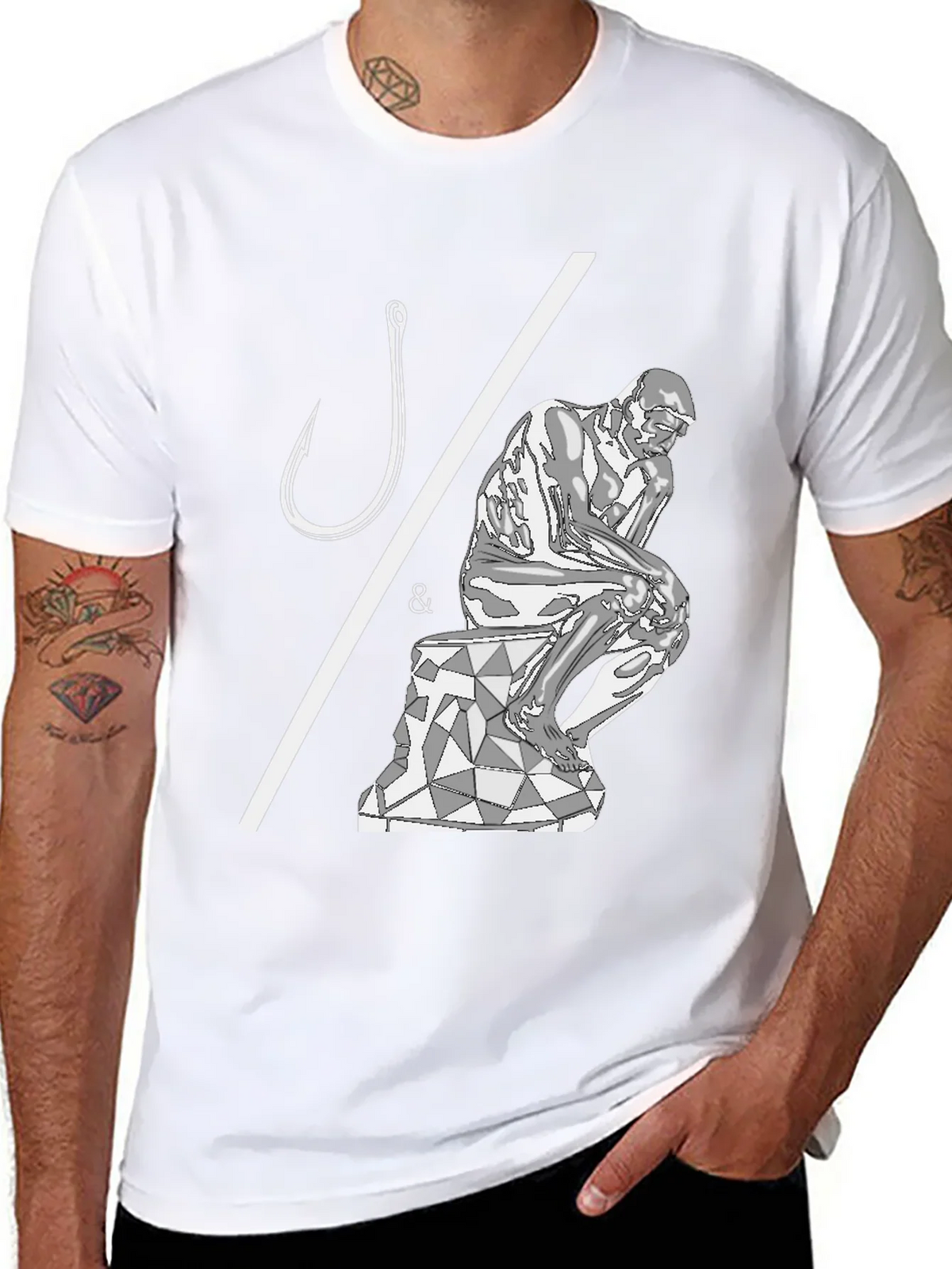 Philosophical Fishing T-Shirt - Hooked on Thinking product image 7