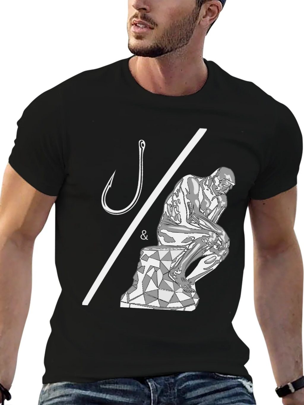 Philosophical Fishing T-Shirt - Hooked on Thinking product image 6