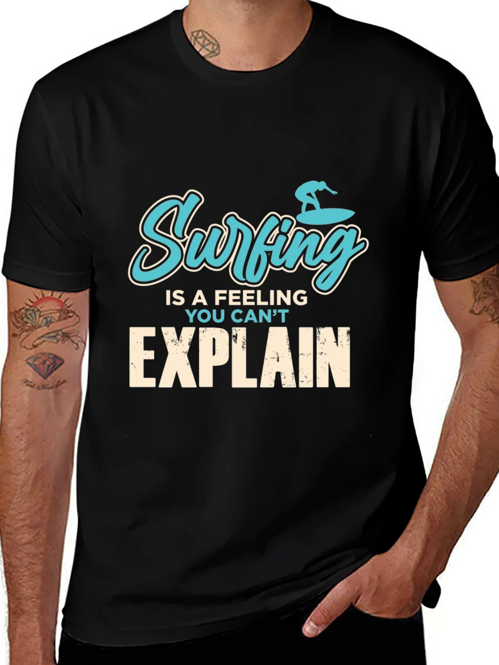 Surfing Feeling Graphic Tee - Mens Black T-Shirt product image 1