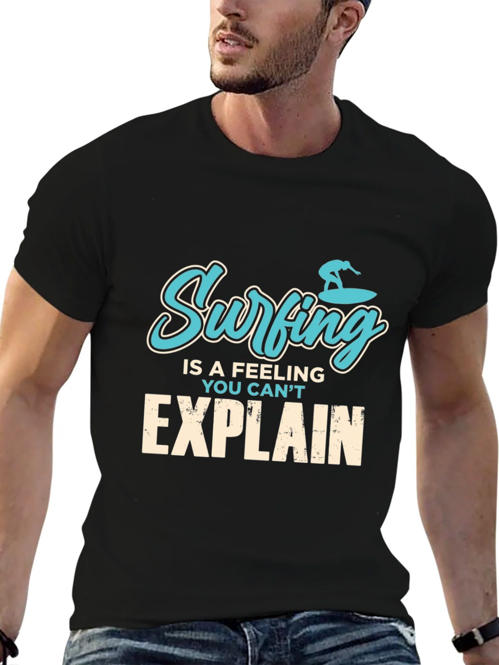 Surfing Feeling Graphic Tee - Mens Black T-Shirt product image 6