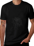 Classic Black Tee with Subtle Floral Graphic product image 1