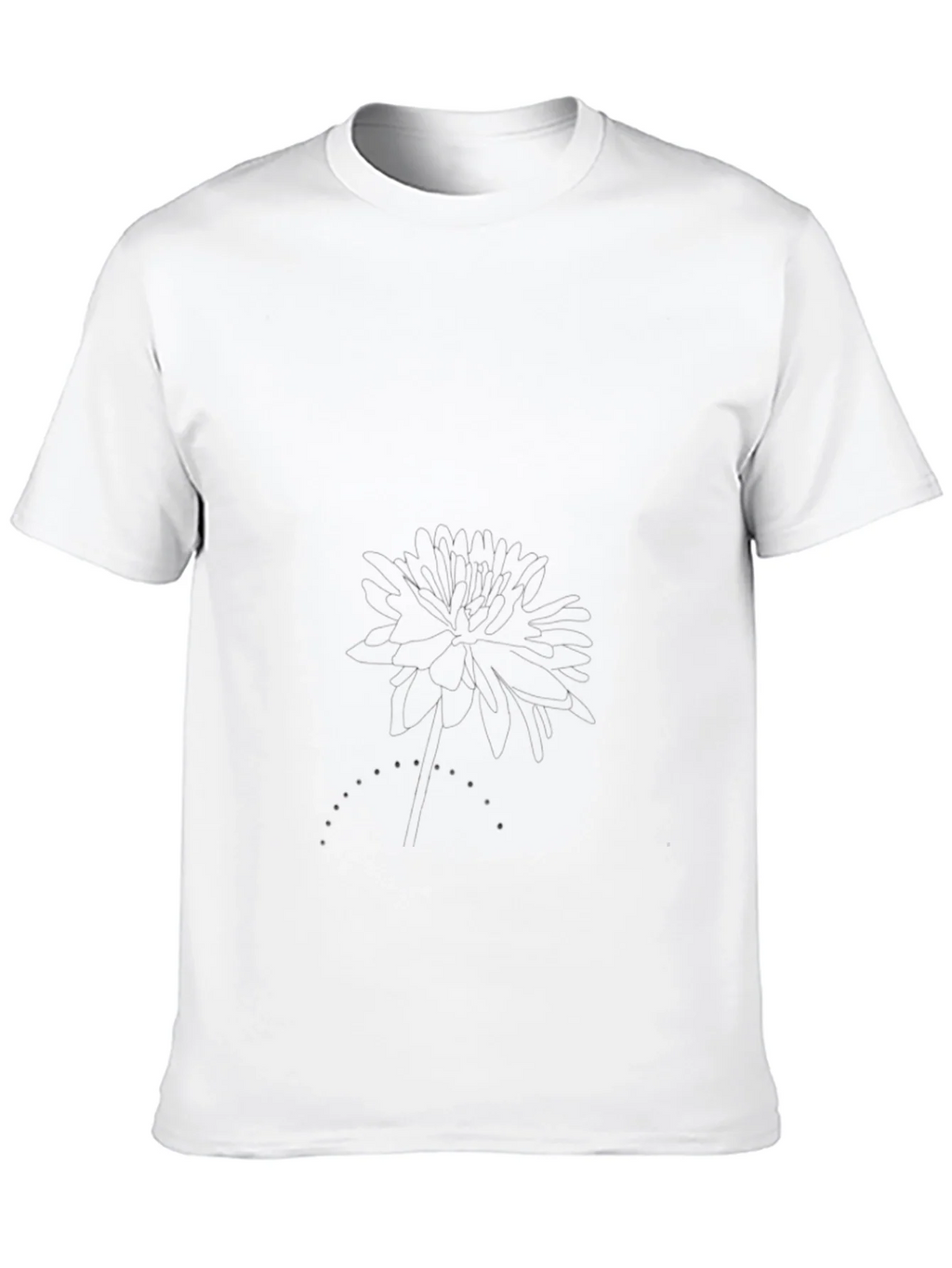 Classic Black Tee with Subtle Floral Graphic product image 9