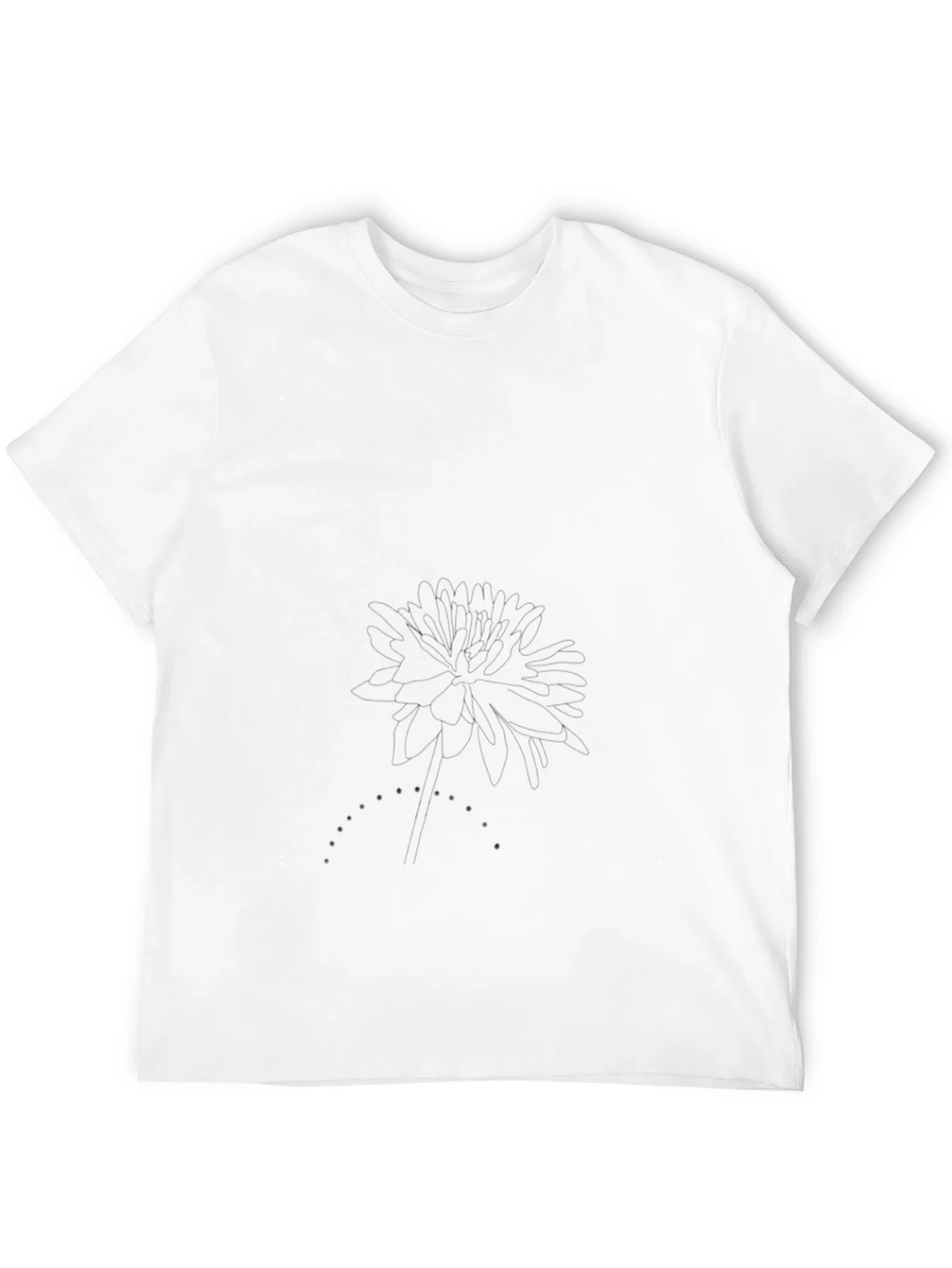 Classic Black Tee with Subtle Floral Graphic product image 11